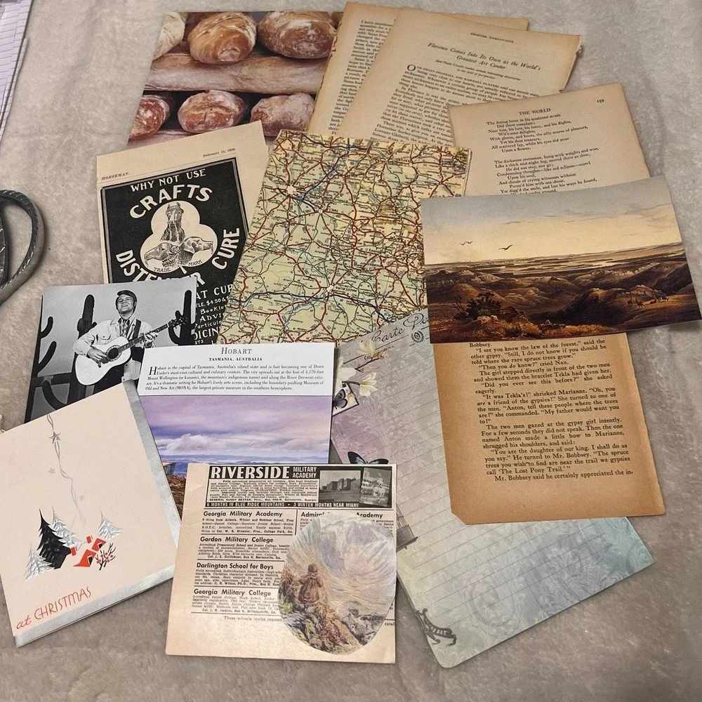 50+ piece Ephemera Lot 52 Collage Crafting Junk Journals Scrapbooking